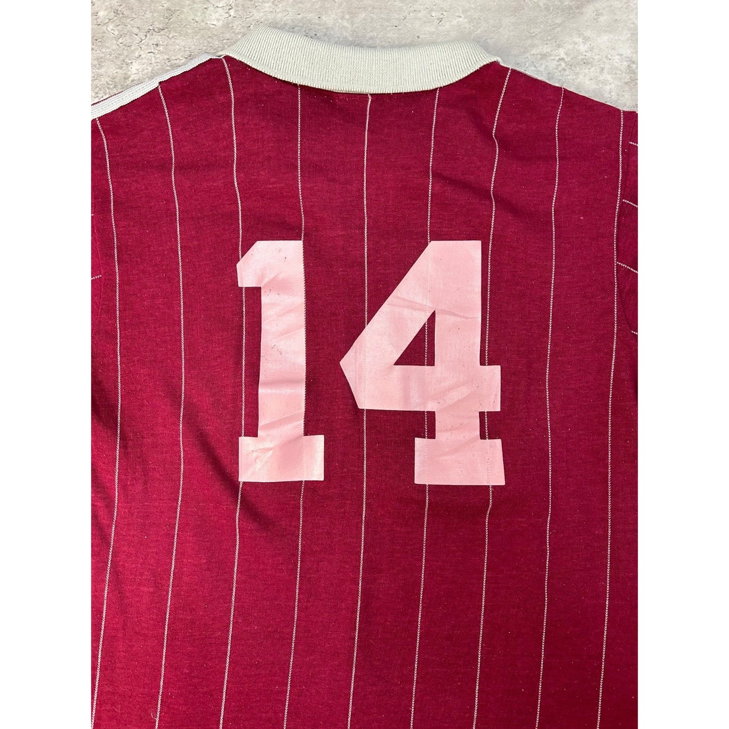 Vintage 70s/80s Adidas #14 Pinstripe Soccer Jersey YOUTH Size XL