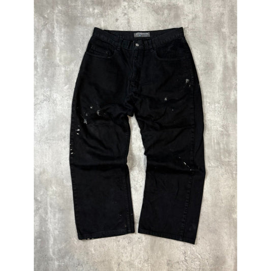 Vintage 2000s Levis Sivler Tab Straight Fit Black Denim Pants Size 34