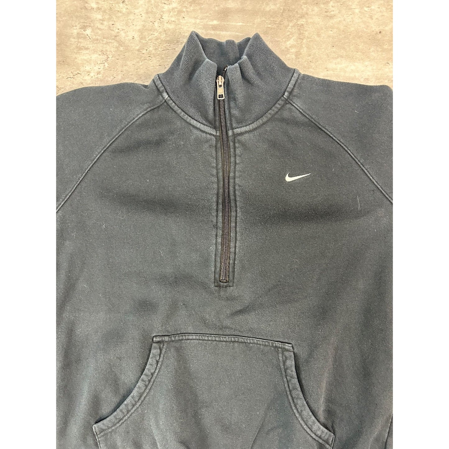 Vintage 2000s Nike Embroidered Mini Swoosh 1/4 Zip Crewneck Sweatshirt YOUTH XL