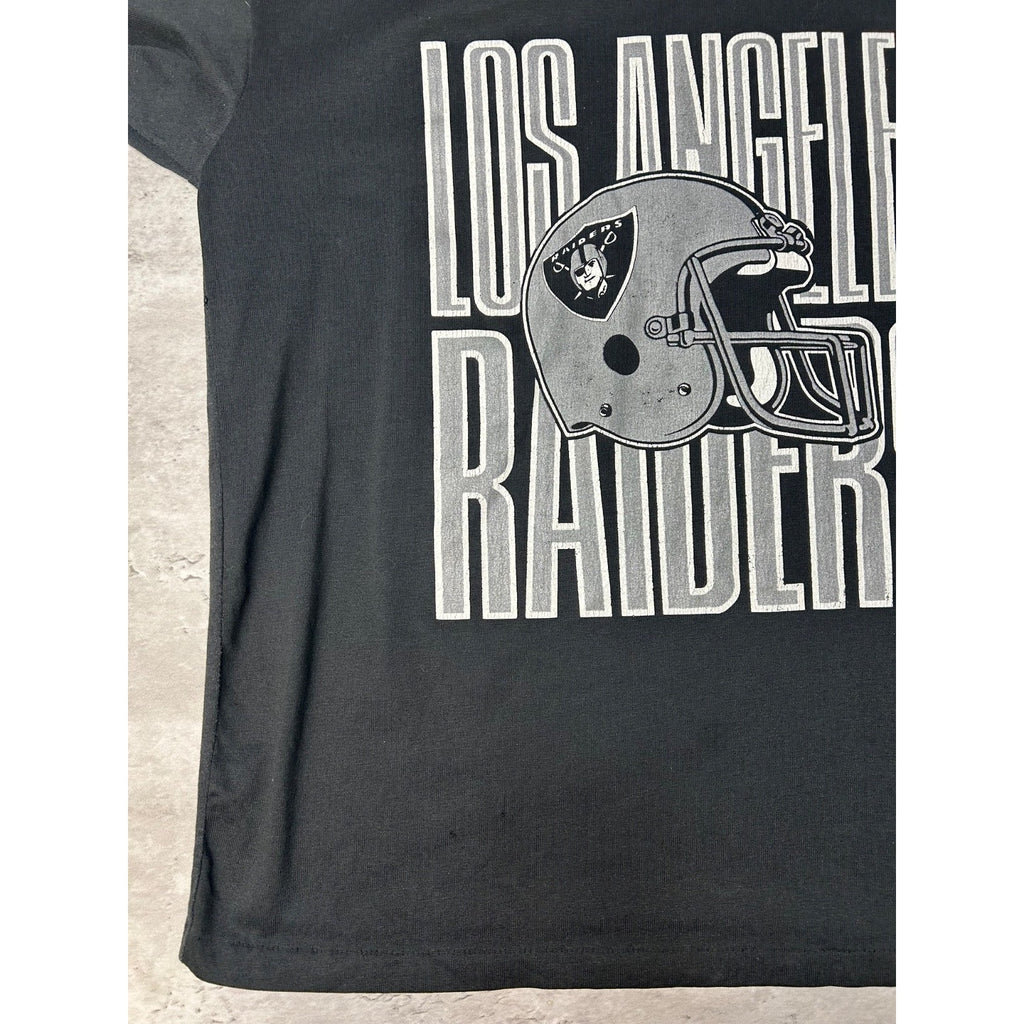 Vintage 90s Los Angeles Raiders NFL Helmet Spellout Graphic Jersey Size Large