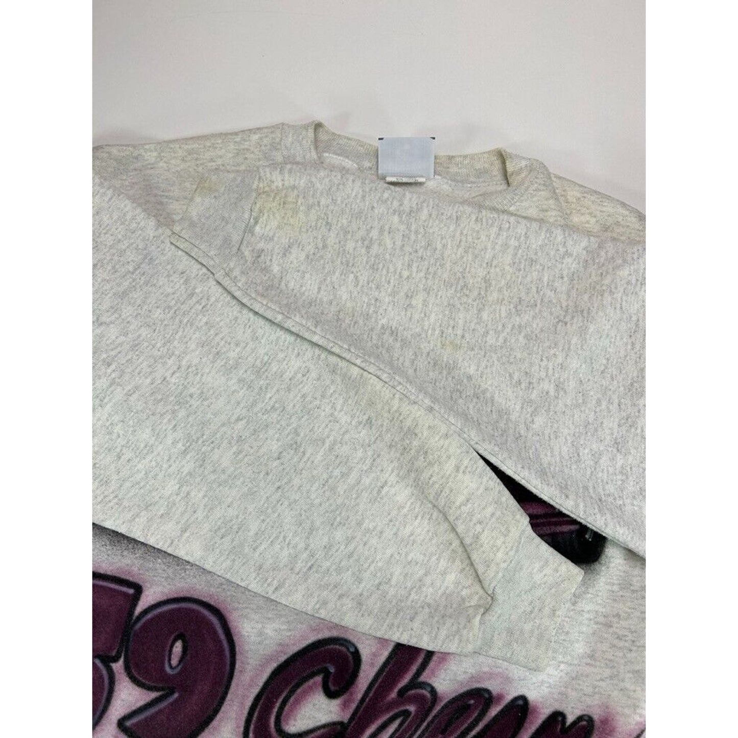 Vintage 90s '39 Chevy Rush Graphic Car Sweatshirt Size XL Grey