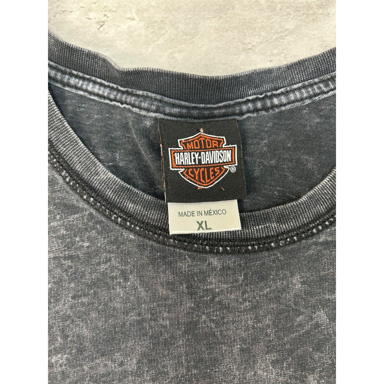 Vintage Harley Davidson Skull Graphic Spellout T-Shirt Size XL