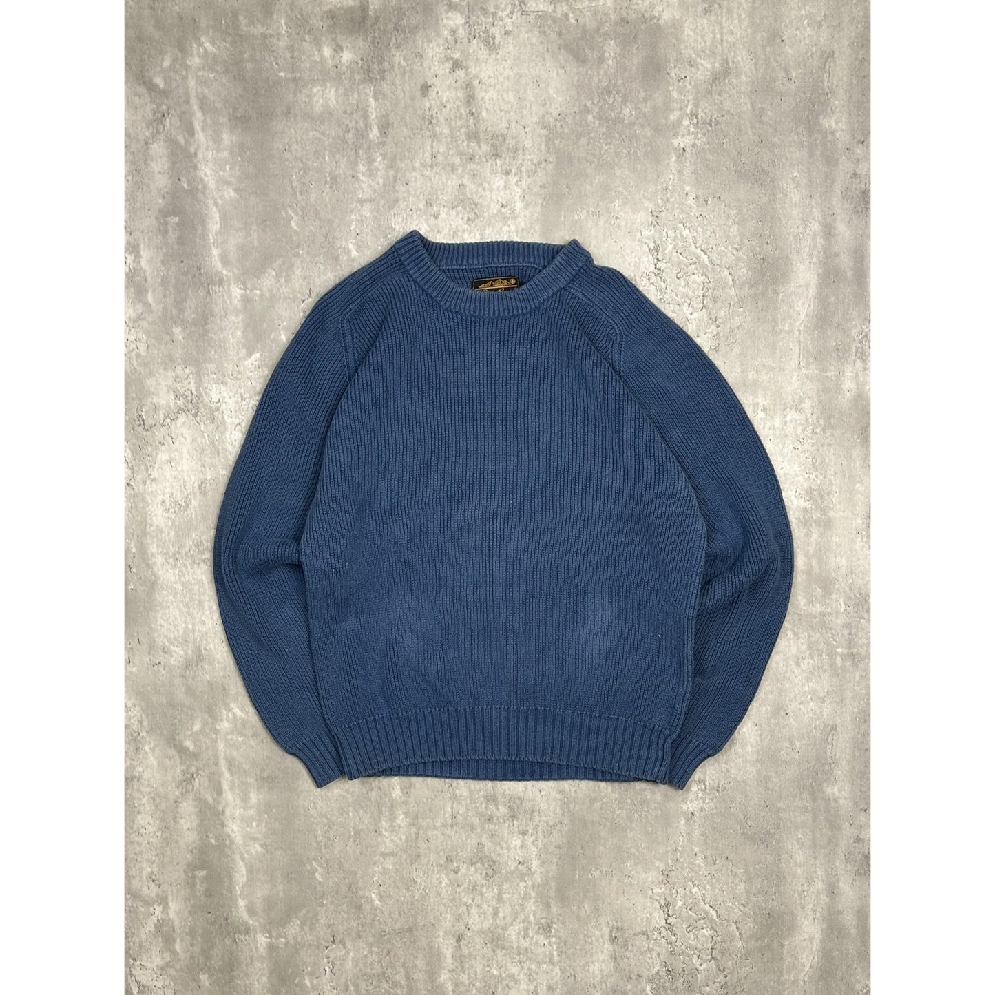 Vintage 90s Eddie Bauer Solid Ribbed Pullover Knit Sweater Size Large