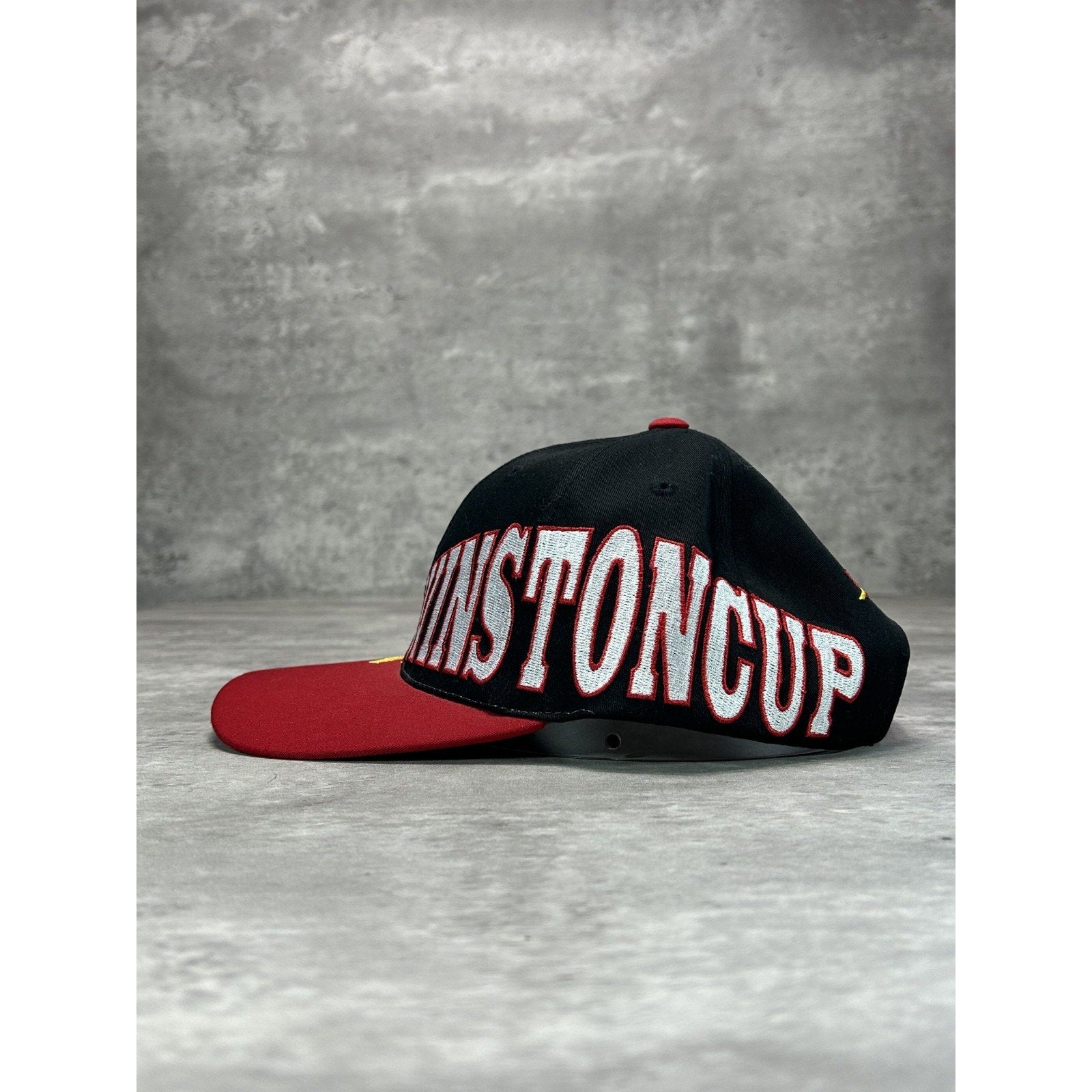 Vintage 90s WInston Cup Nascar Racing Embroidered Spellout Snapback Hat OSFA