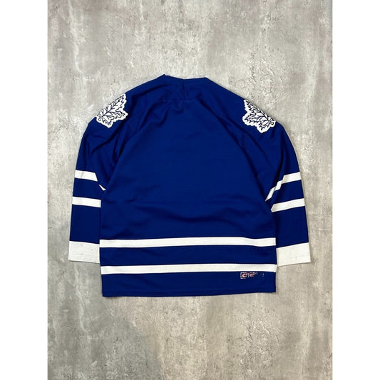 Vintage 90s Toronto Maple Leafs NHL CCM Maska Hockey Jersey Size Medium Blue