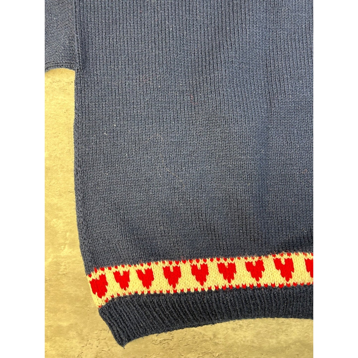 Vintage 90s Duck Graphic Heart Striped Pullover Knit Sweater Size Large