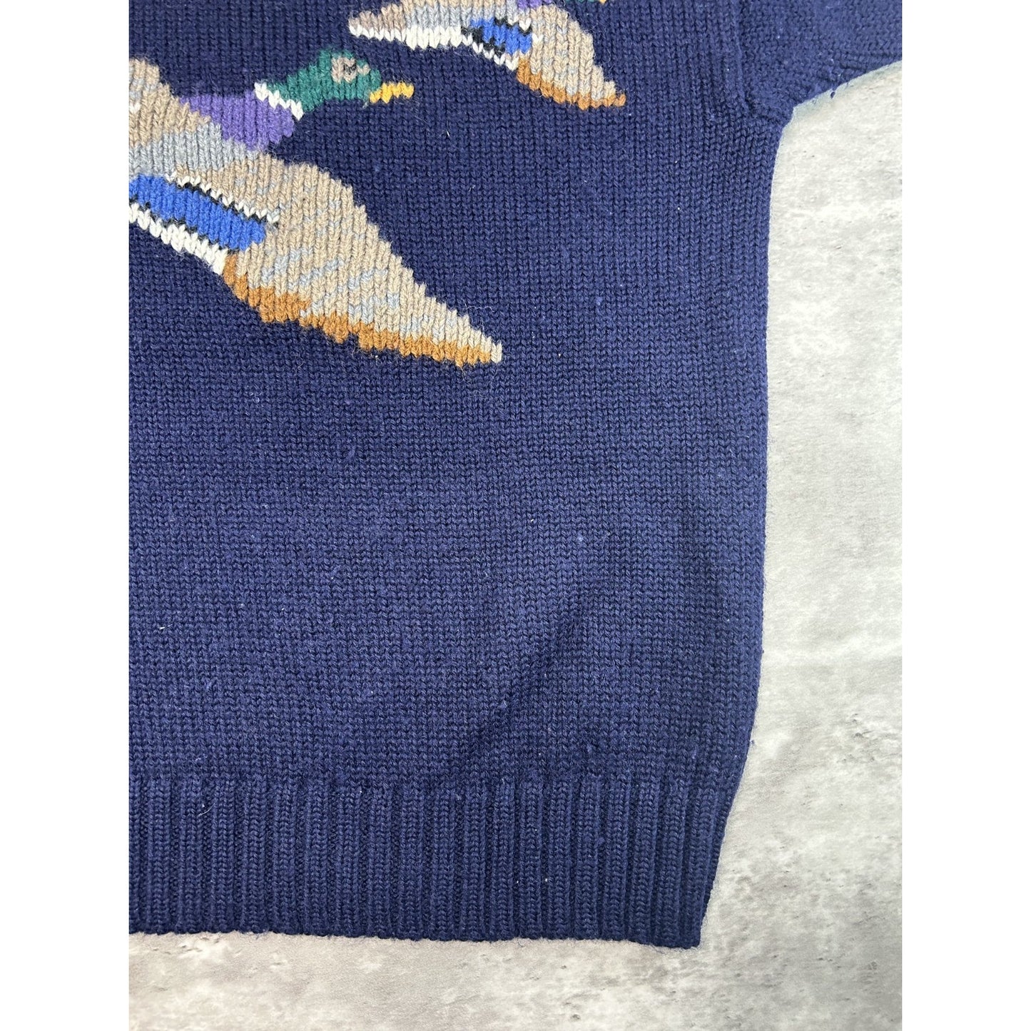 Vintage 90s Boundary Waters Duck Graphic Pullover Knit Sweater Size XL