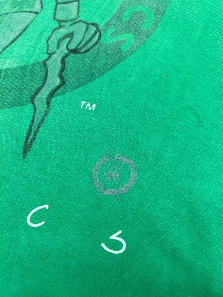 Vintage 90s Boston Celtics NBA Graphic Starter T-Shirt Size 2XL Green