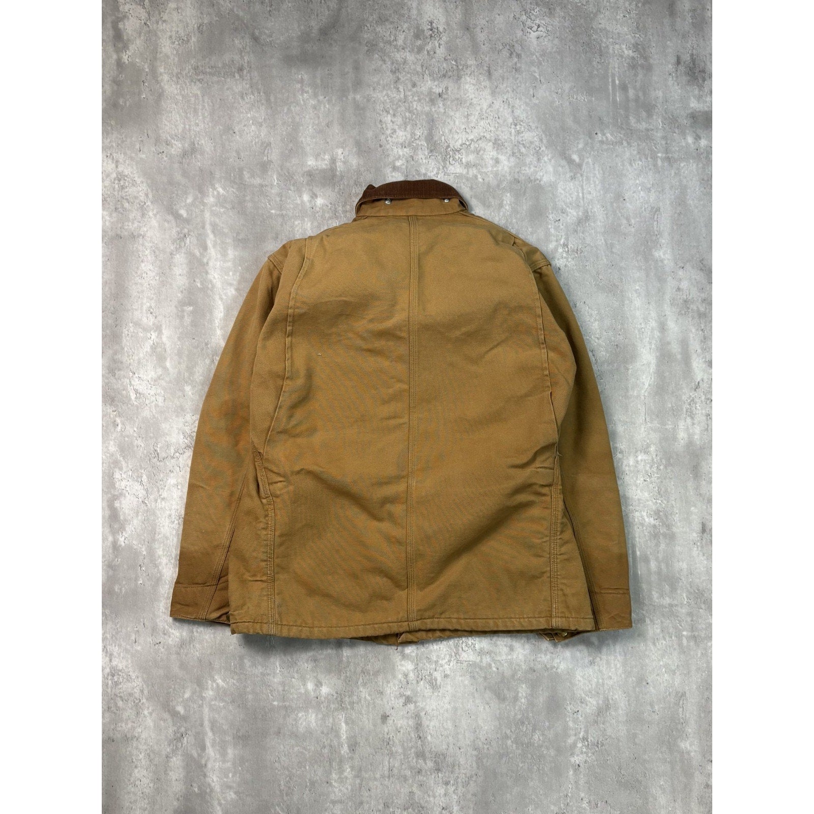 VTG 90s Carhartt Blanket Lined Canvas Workwear Chore Barn Coat Jacket Size Large