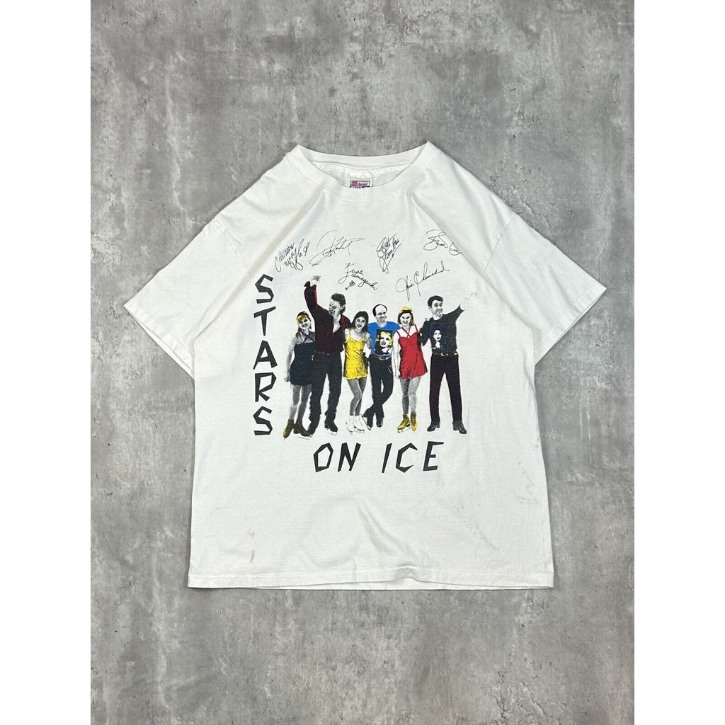 Vintage 90s Stars On Ice Get What You Need Music Graphic T-Shirt Size XL
