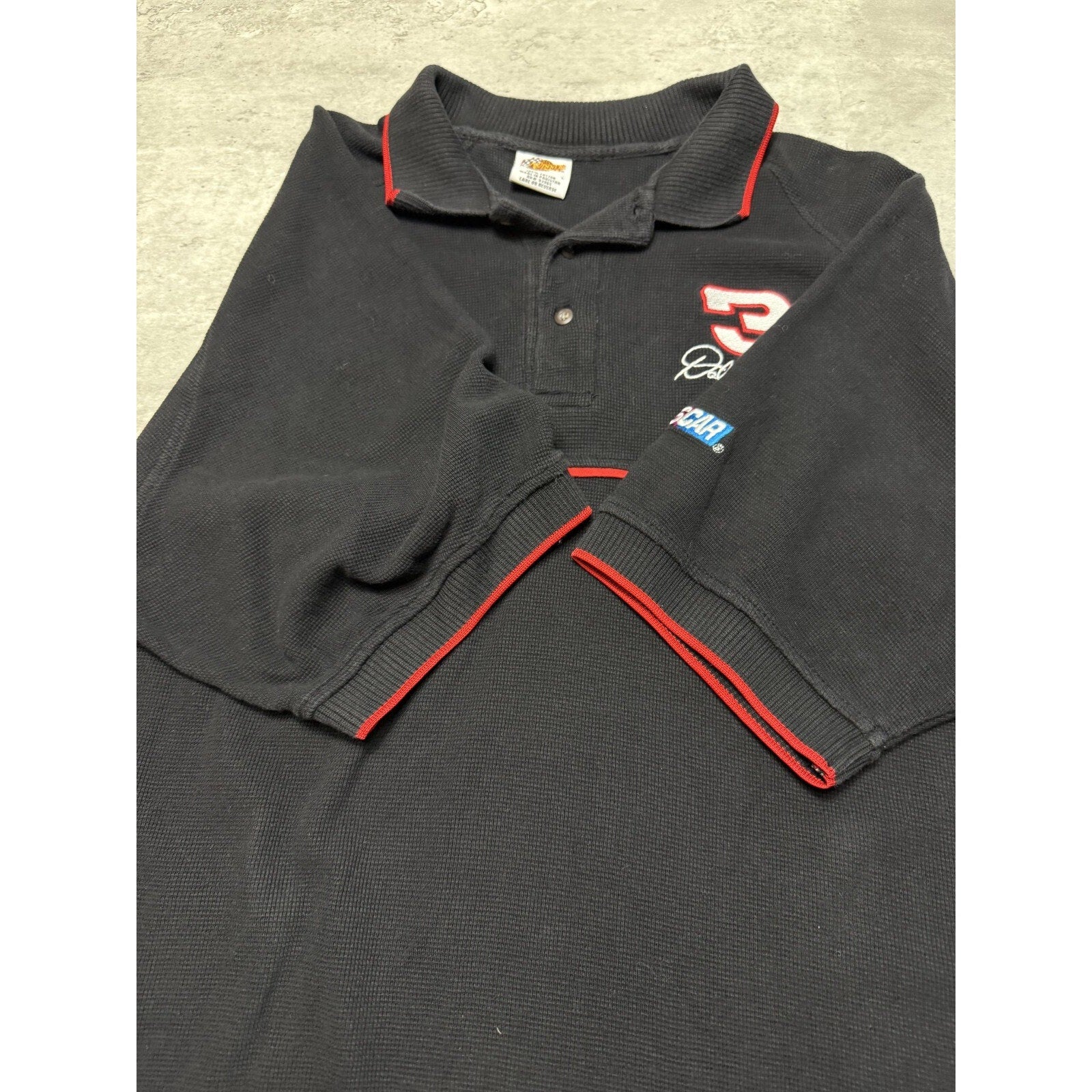 Vintage Dale Earnhardt #3 Nascar Embroidered 1/4 Button Jersey Size Large