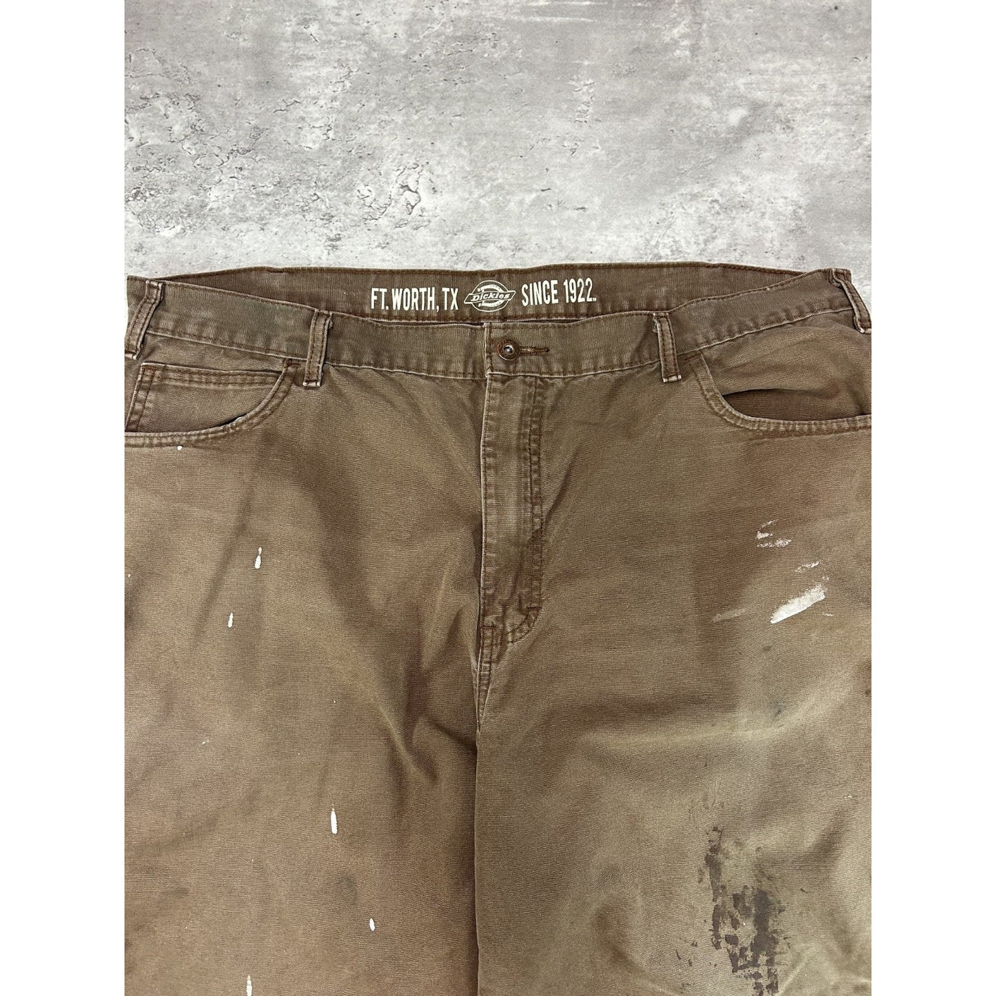 Dickies Canvas Workwear Utility Carpenter Shorts Size 40 Brown