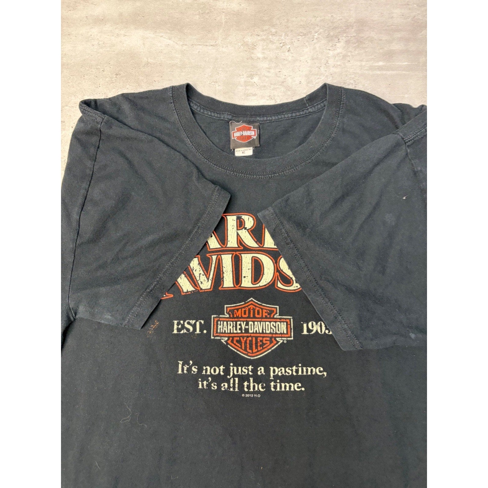 Harley Davidson Its Not Just A Pastime Spellout Graphic T-Shirt Size XL