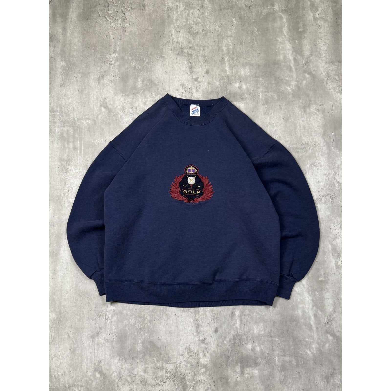 Vintage 90s Embroidered Golf Crest Sweatshirt Size XL