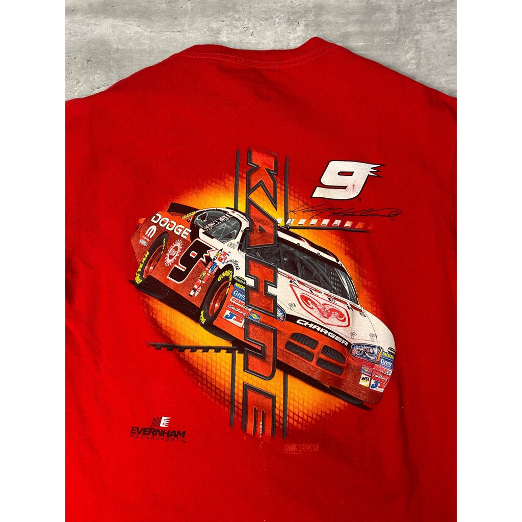Vintage Kasey Kahne #9 Dodge Racing Nascar Graphic T-Shirt Size Large