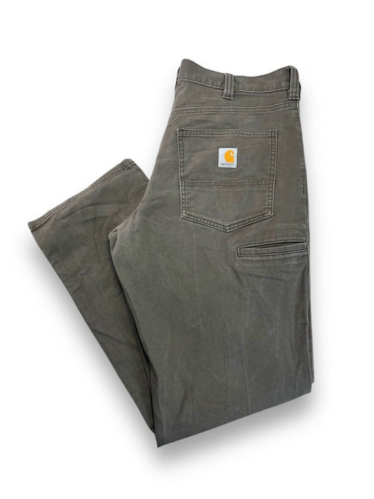 Carhartt Relaxed Fit Canvas Workwear 5 Pocket Pants Size 34W Brown