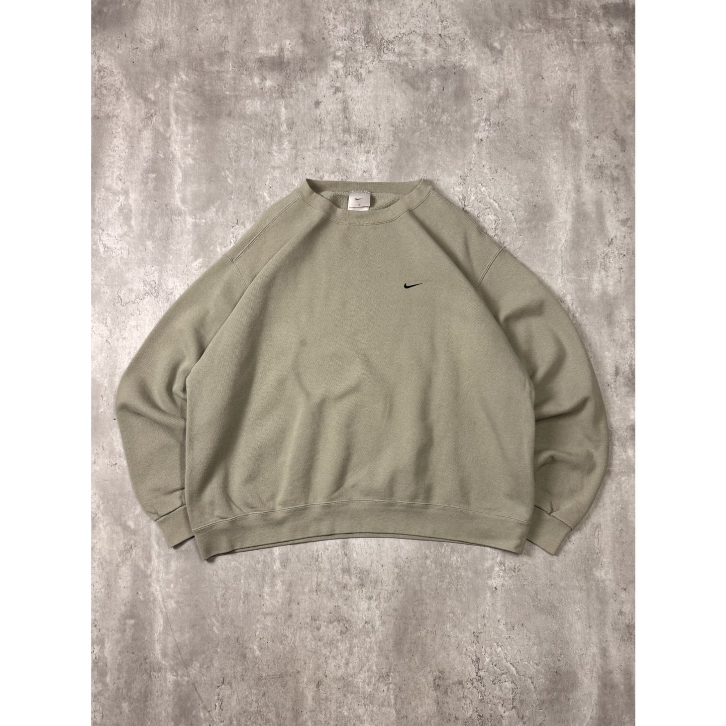 Vintage 2000s Nike Embroidered Mini Swoosh Earth Tone Sweatshirt Size XL