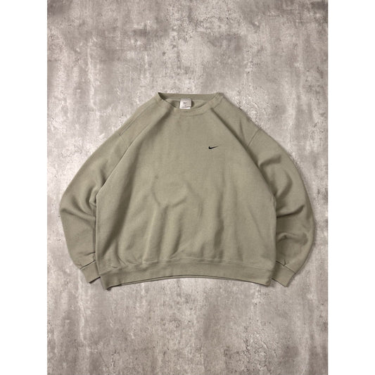 Vintage 2000s Nike Embroidered Mini Swoosh Earth Tone Sweatshirt Size XL