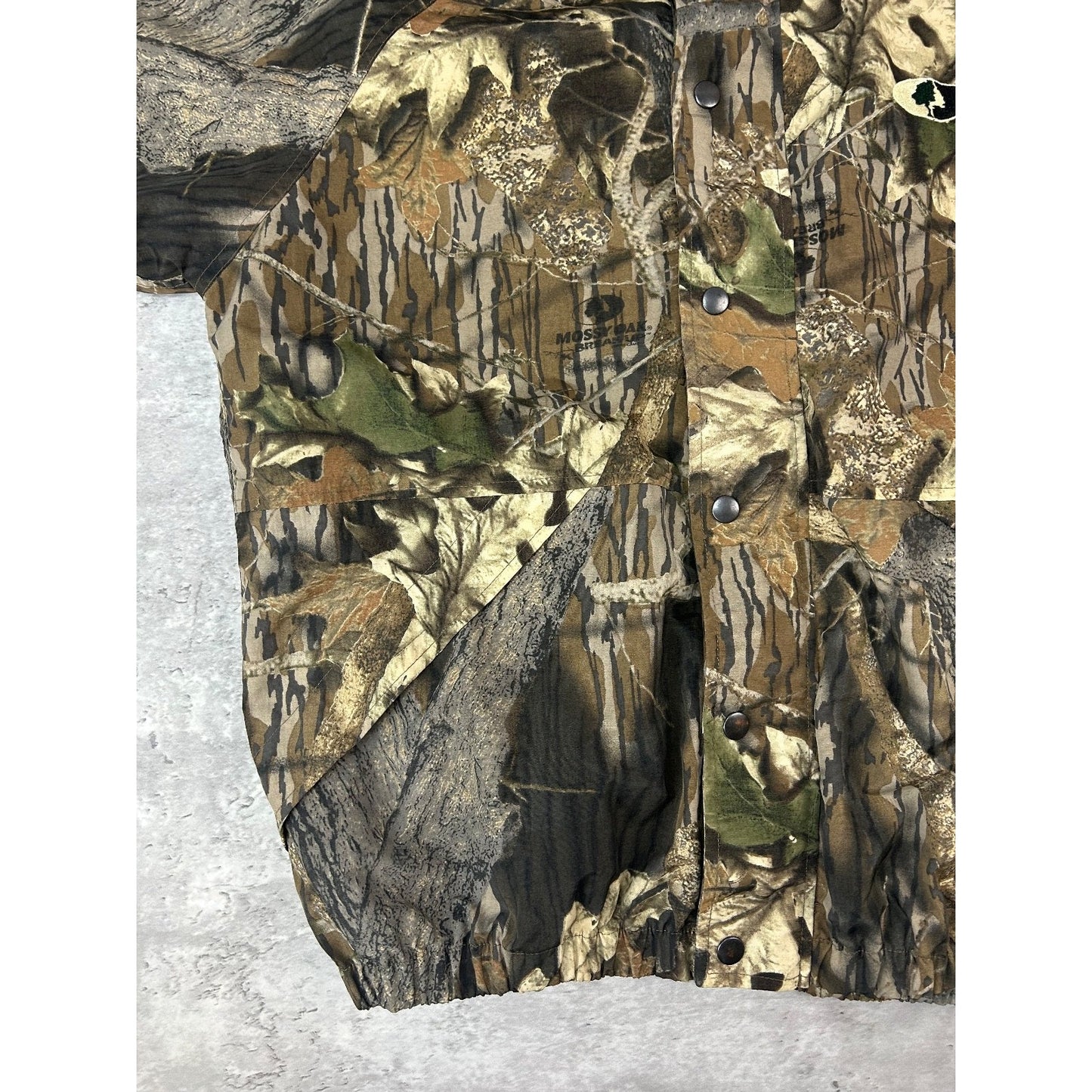 Vintage 80s/90s Mossy Oak Tree Camo Hunting Windbreaker Jacket Size Medium