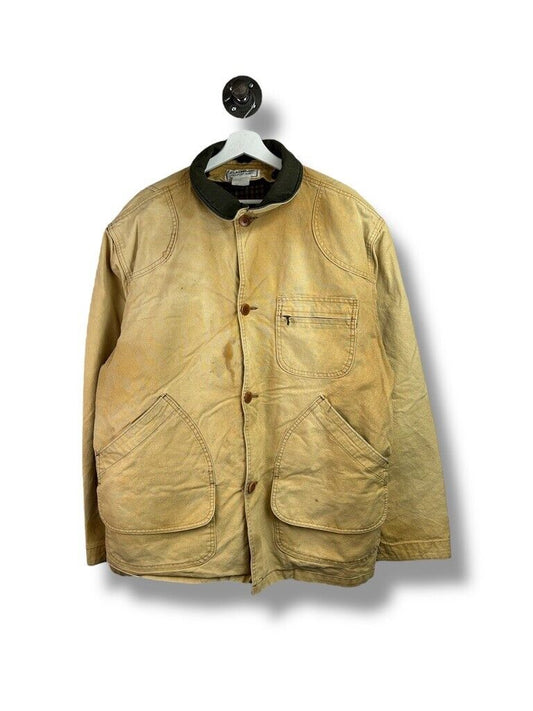 Vintage 80s/90s L.L. Bean Canvas Multi Pocket Hunting Jacket Size Large Beige