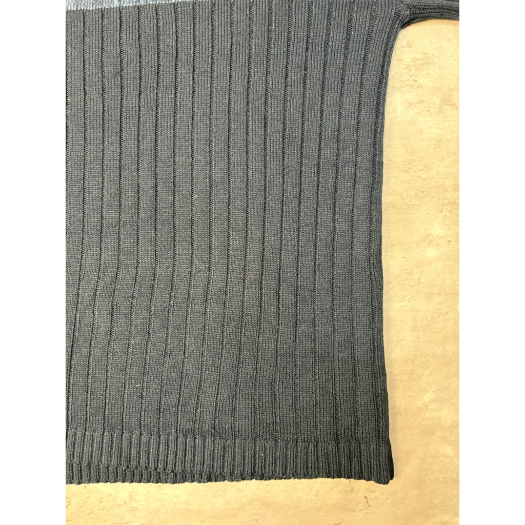 Vintage Canda Striped Ribbed Pullover Knit Sweater Size Large