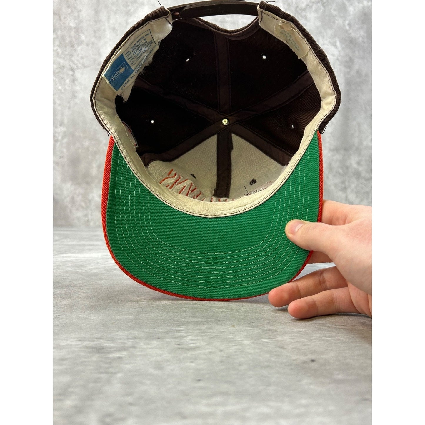 Vintage 90s Cleveland Browns NFL Embroidered Spellout Snapback Hat OSFA