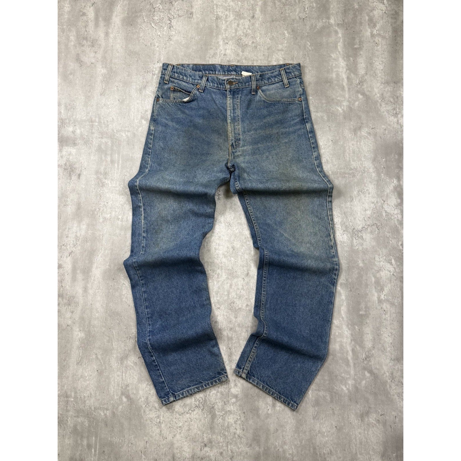 Vintage 90s Levis 505 Orange Tab Straight Leg Medium Wash Denim Pants Size 36