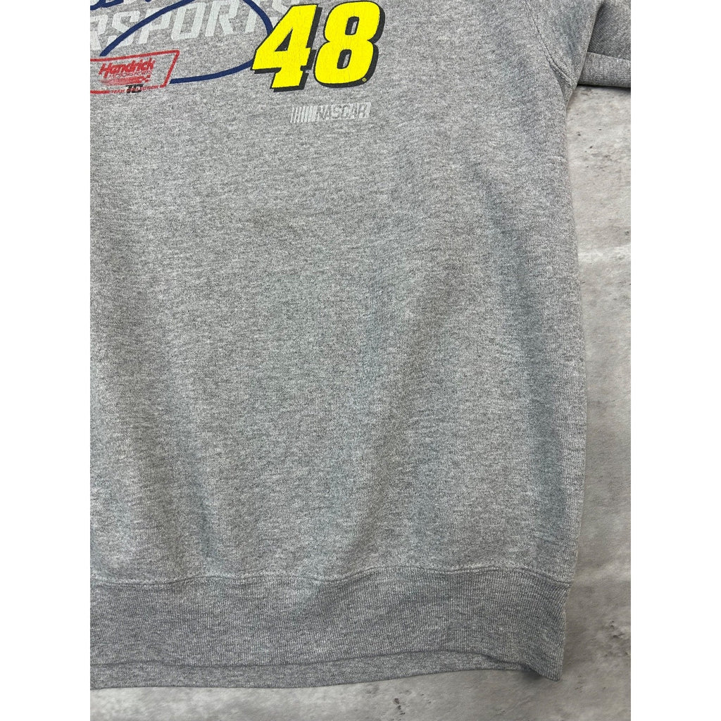 Vintage Jimmie Johnson #48 Nascar Racing Spellout Graphic Sweatshirt Size XL