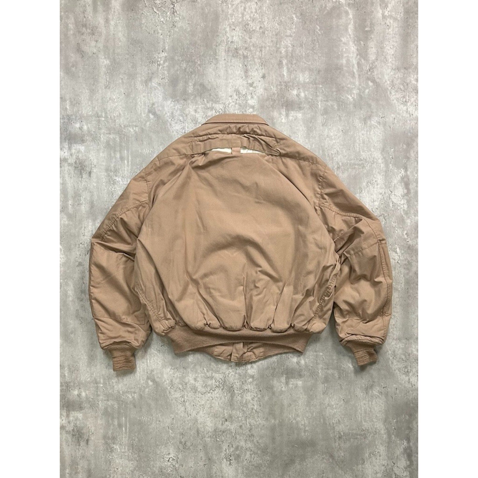 Vintage 90s Earth Tone Collared Full Zip Bomber Jacket Size XL