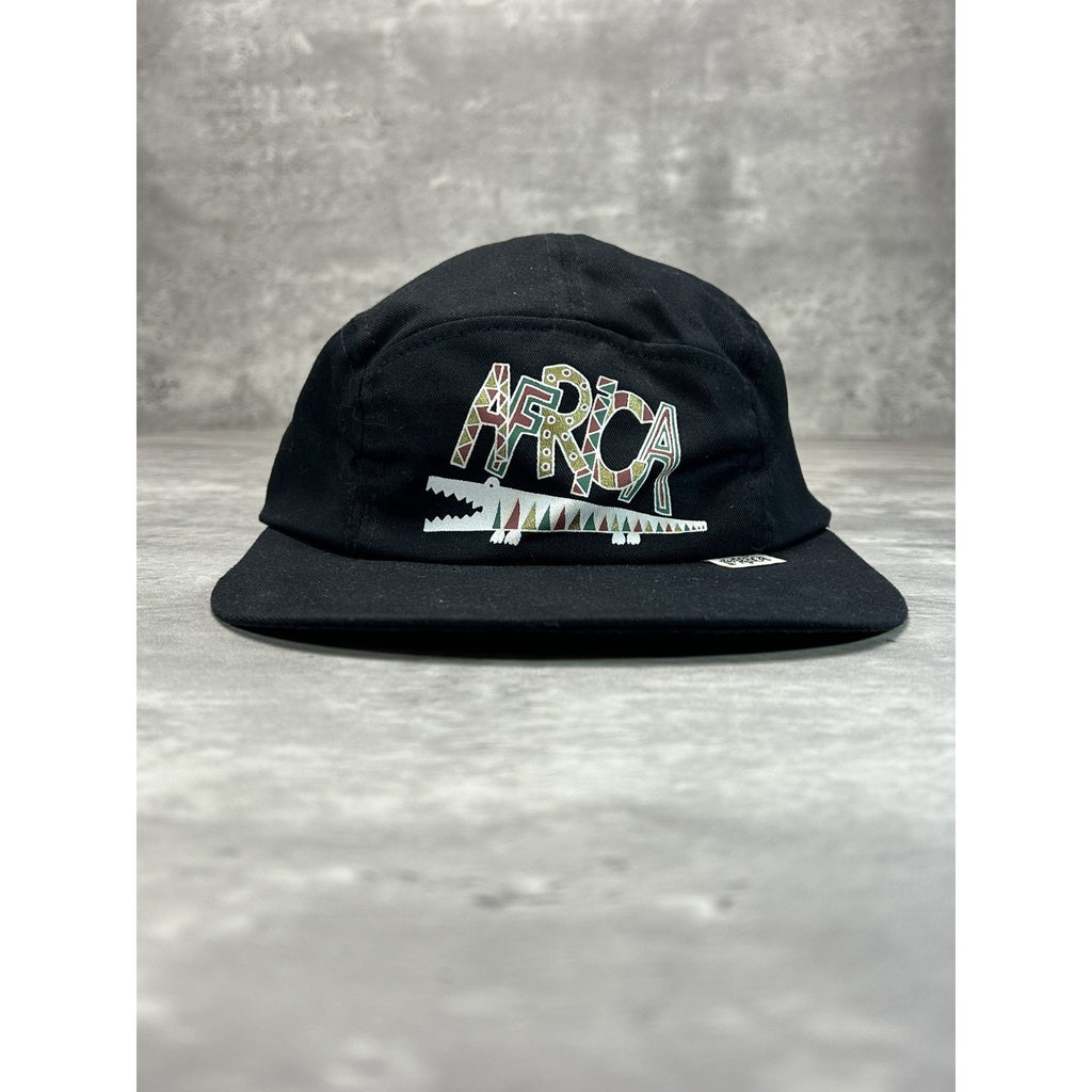 Vintage 90s Africa Crocodile Graphic Destination Long Brim Strapback Hat OSFA