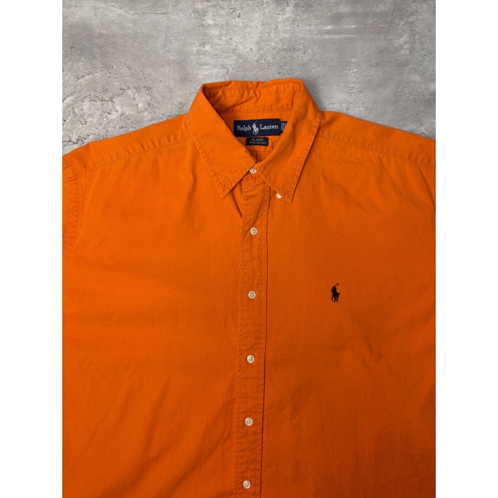 Vintage Polo Ralph Lauren Embroidered Pony Cropped Button Up Shirt Size Large