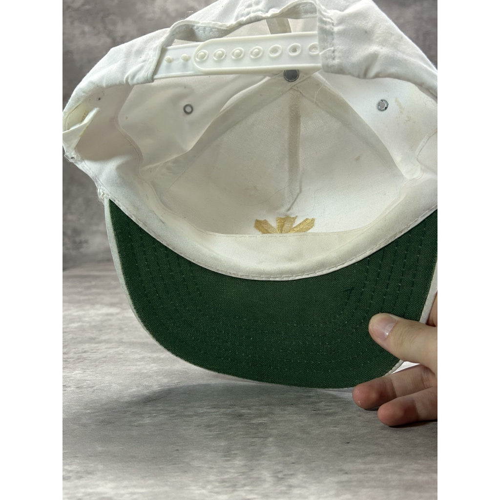 Vintage 90s Molson Canadian Embroidered Spellout Beer Promo Snapback Hat OSFA