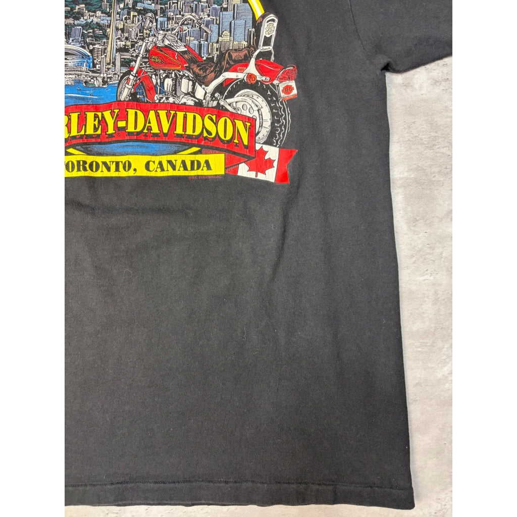 Vintage 1996 Harley Davidson Ride Hard Or Stay Home Motorcycle T-Shirt Sz Large