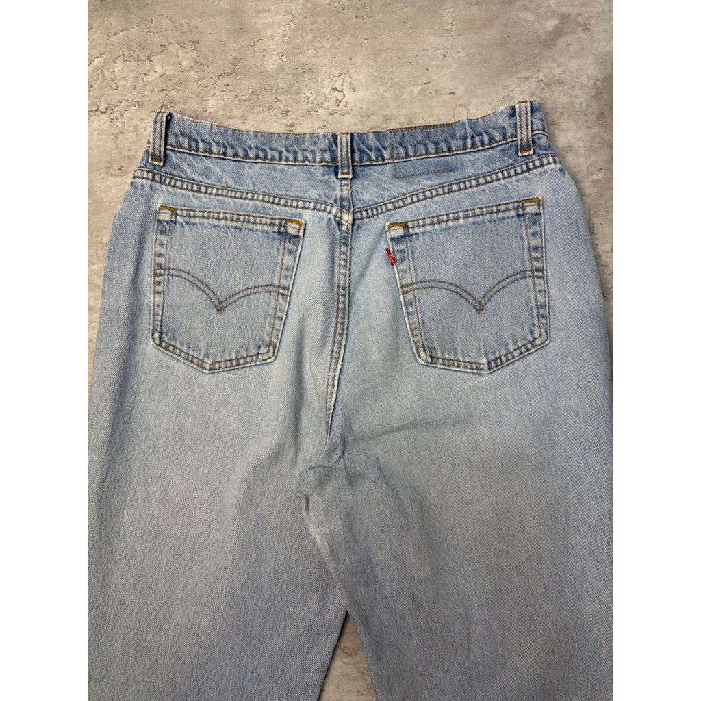 Vintage Levis 512 Red Tab Slim Fit Light Wash Denim Pants Size 33