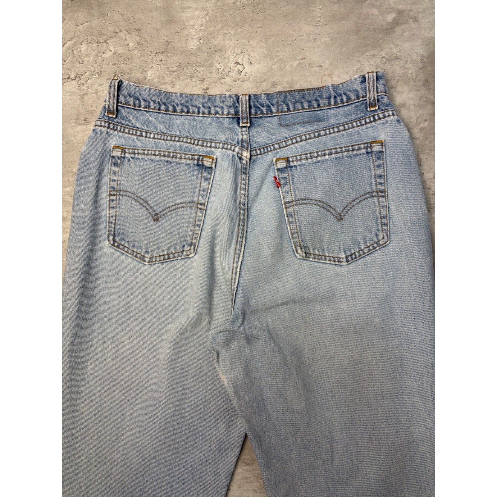 Vintage Levis 512 Red Tab Slim Fit Light Wash Denim Pants Size 33