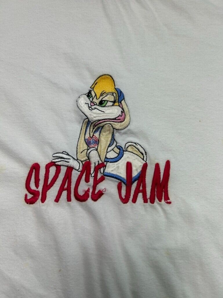 Vintage 1996 Space Jam Lola Bunny Embroidered Graphic Movie Promo T-Shirt 2XL