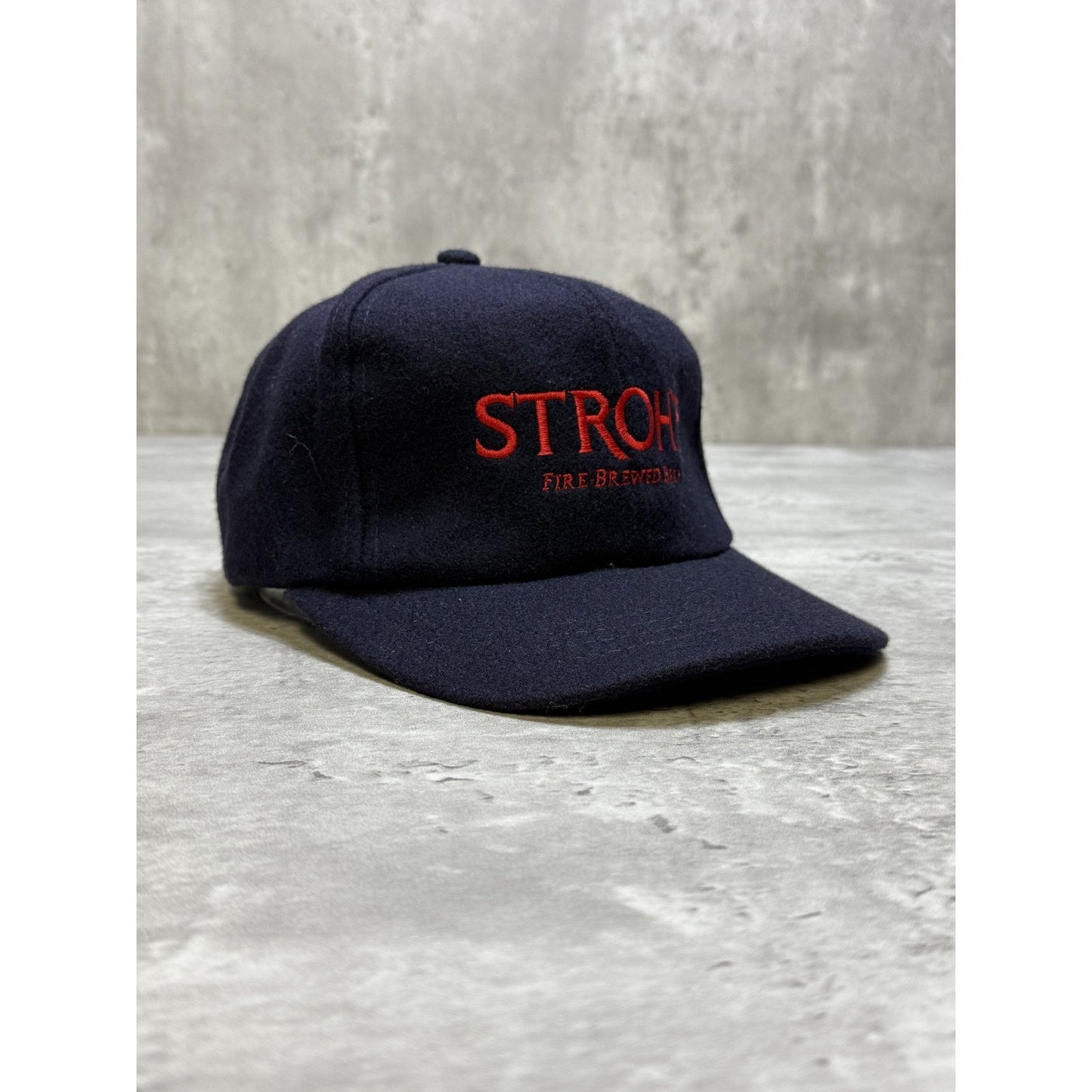 Vintage Strohs Embroidered Spellout Beer Promo Snapback Hat OSFA