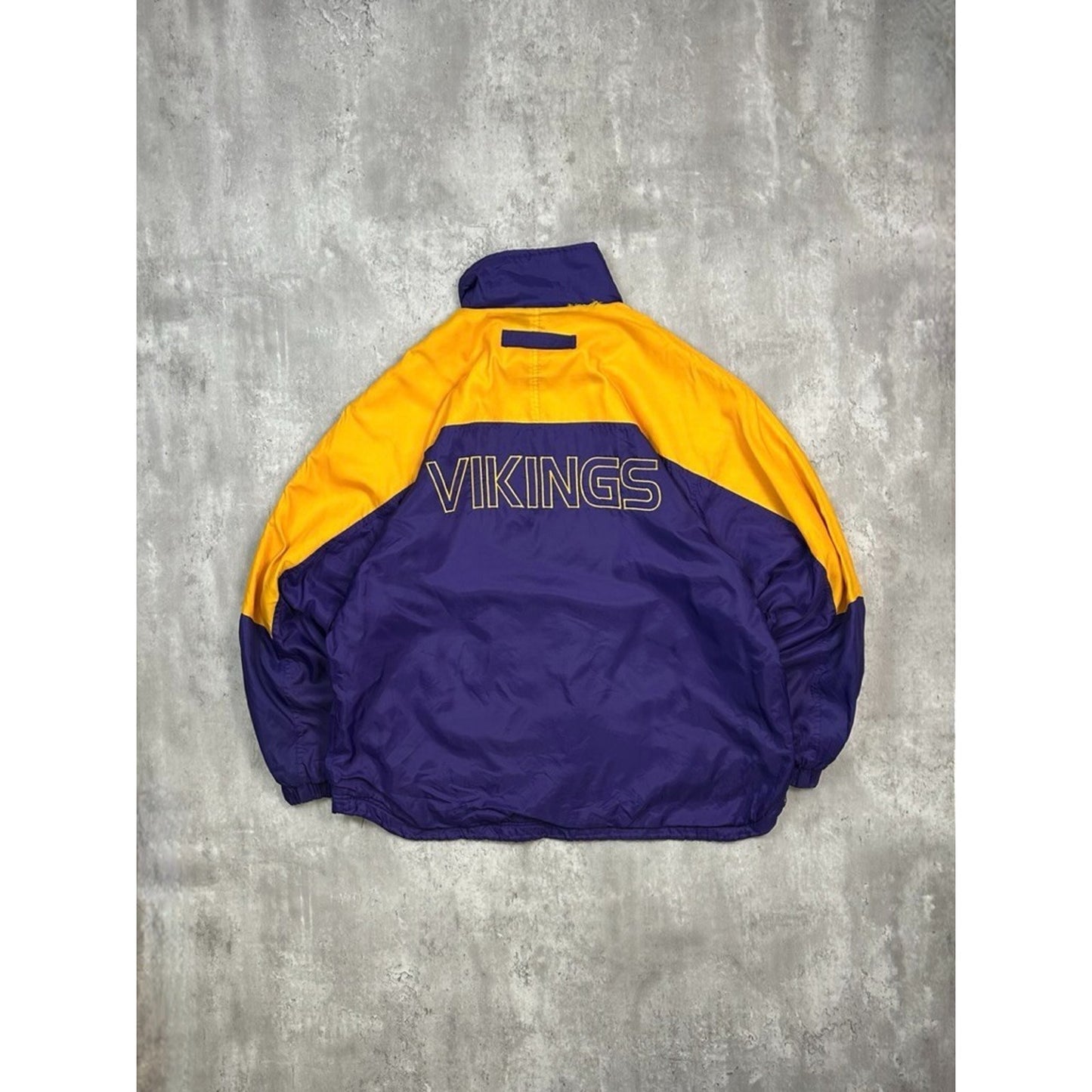Vintage Minnesota Vikings NFL Insulated Full Zip Football Jacket Size Large