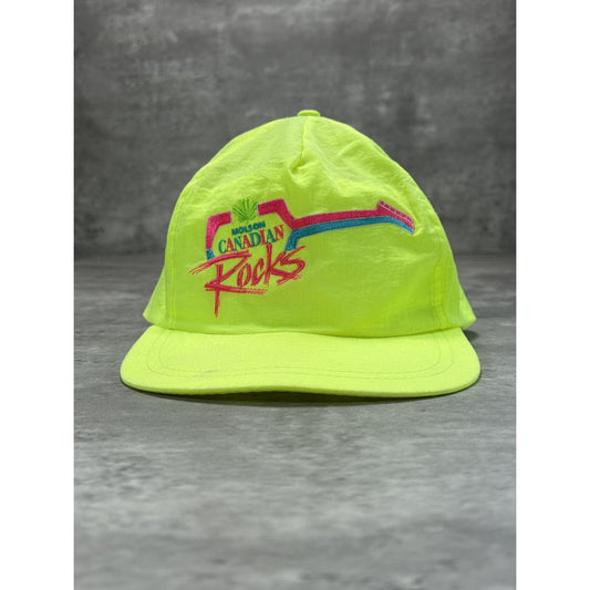 Vintage 90s Molson Canadian Rocks Embroidered Spellout Snapback Hat OSFA