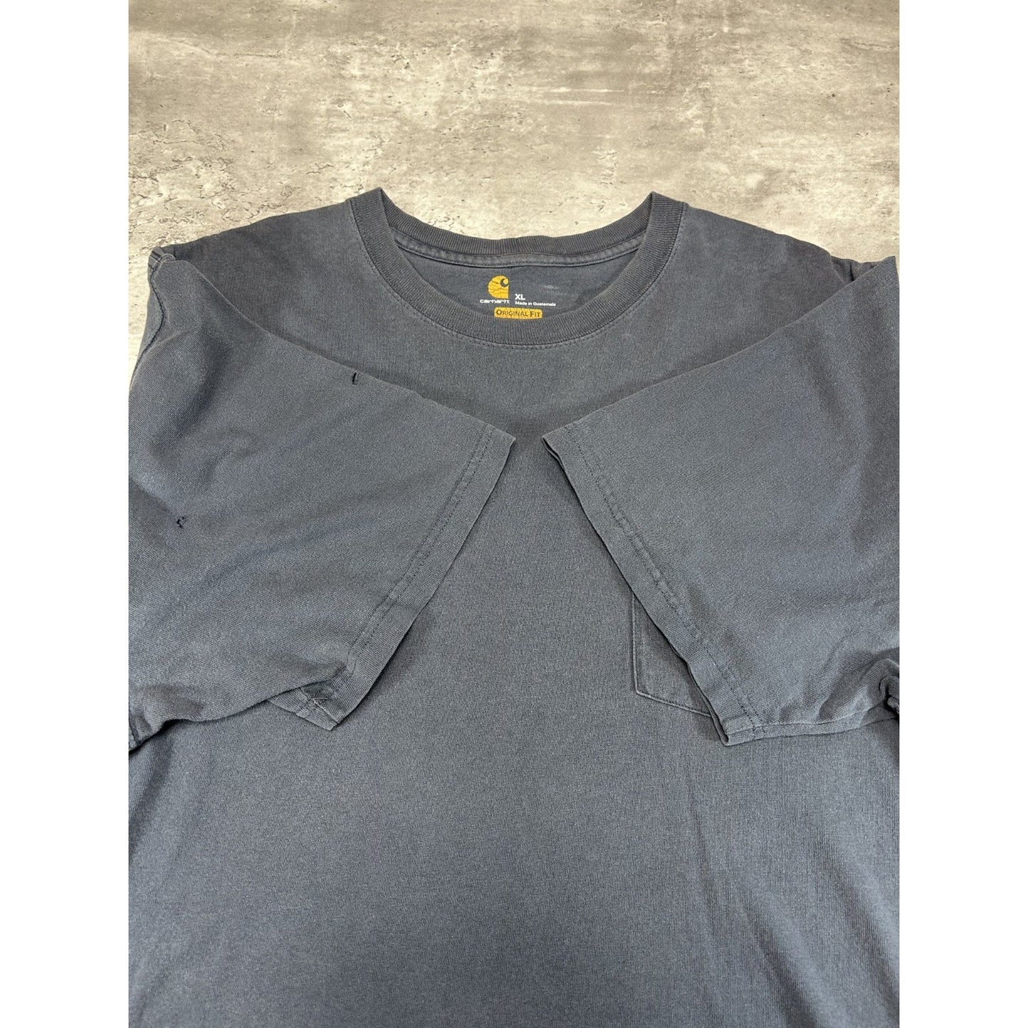 Carhartt Embroidered Patch Workwear Pocket T-Shirt Size XL Gray