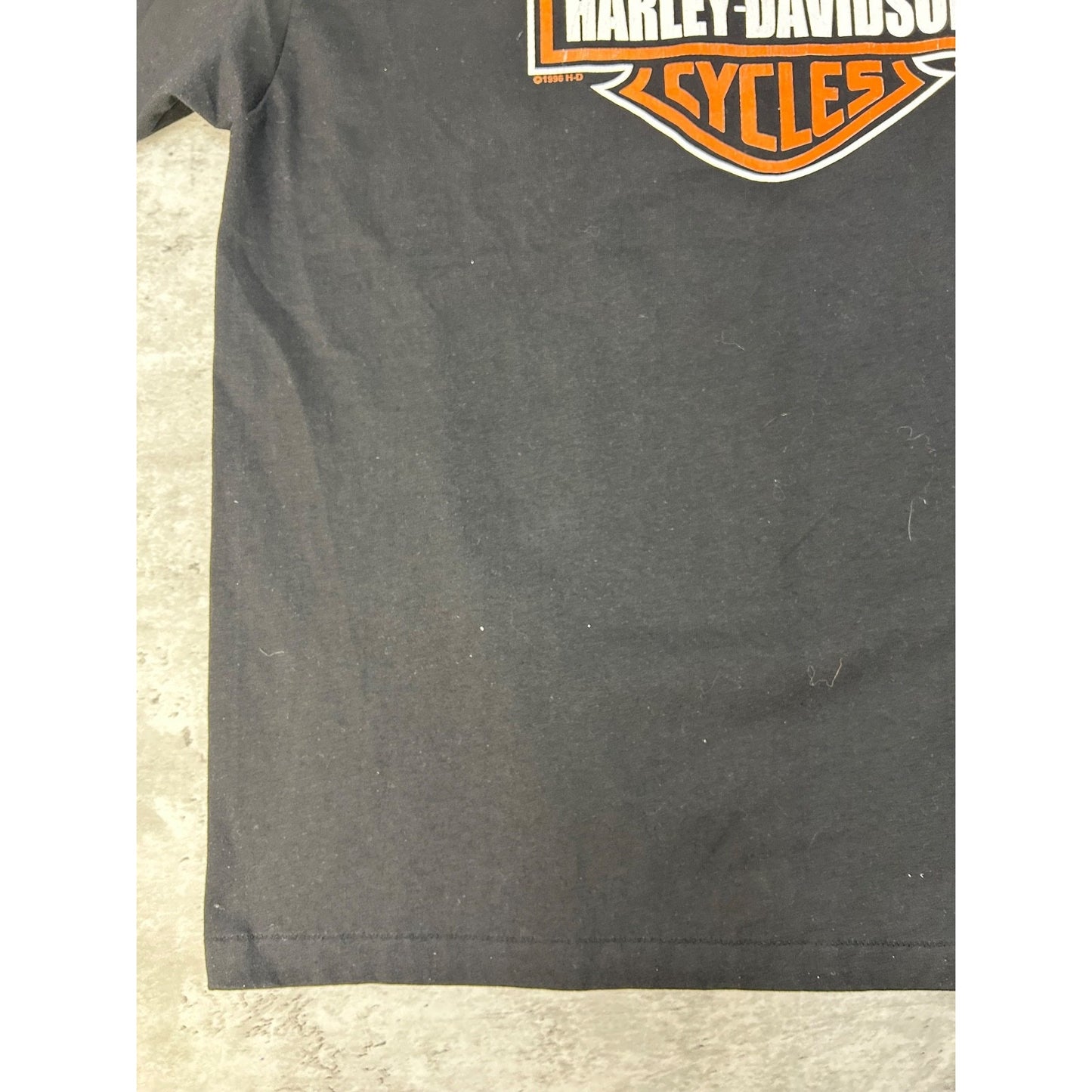 Vintage 1996 Harley Davidson Righteous Ruler Bald Eagle Graphic T-Shirt Sz Large