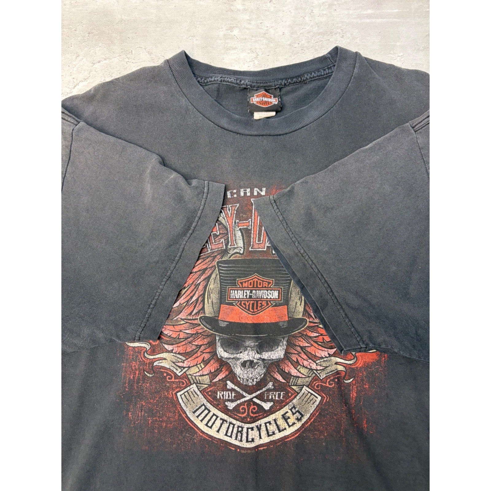 Harley Davidson American Legend Skull Graphic T-Shirt Size 2XL