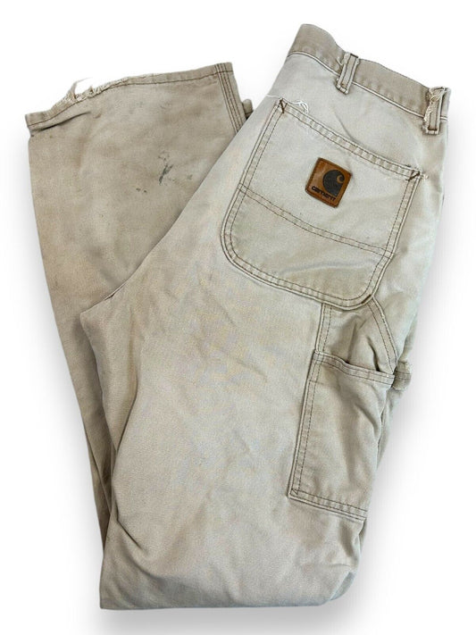 Vintage 90s Carhartt Canvas Workwear Carpenter Pants Size 32W