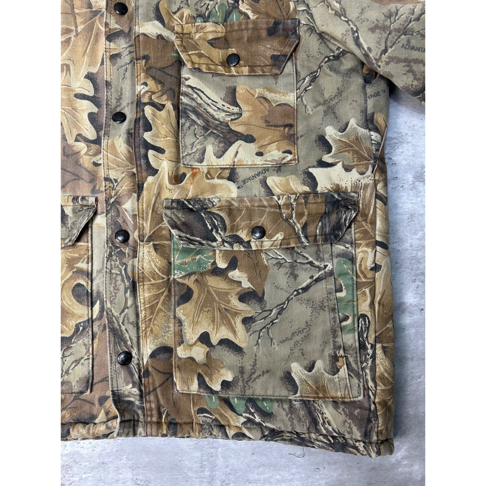 Vintage 90s Gander Mountain Advantage Camo Insulated Hunting Jacket Size Large