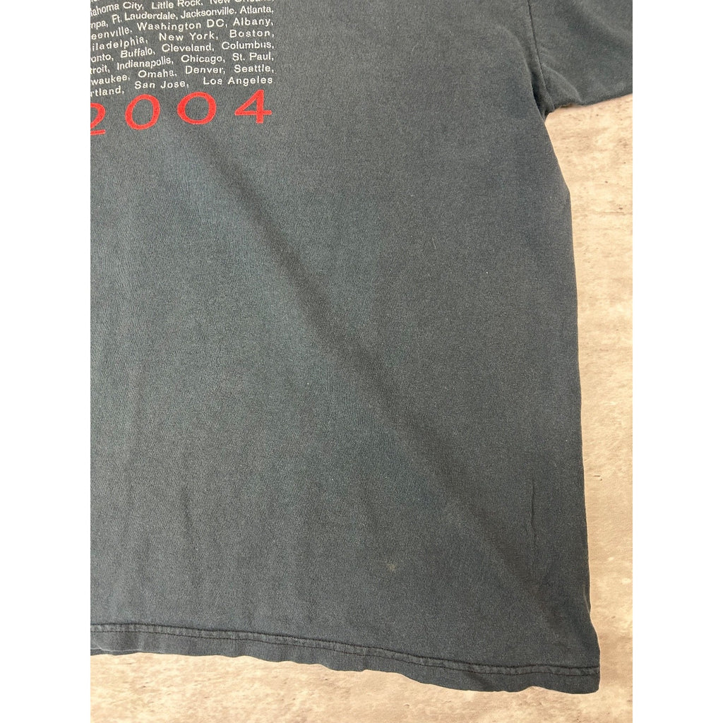 Vintage 2004 Eric Clapton Rock Music Tour Graphic T-Shirt Size Large Black