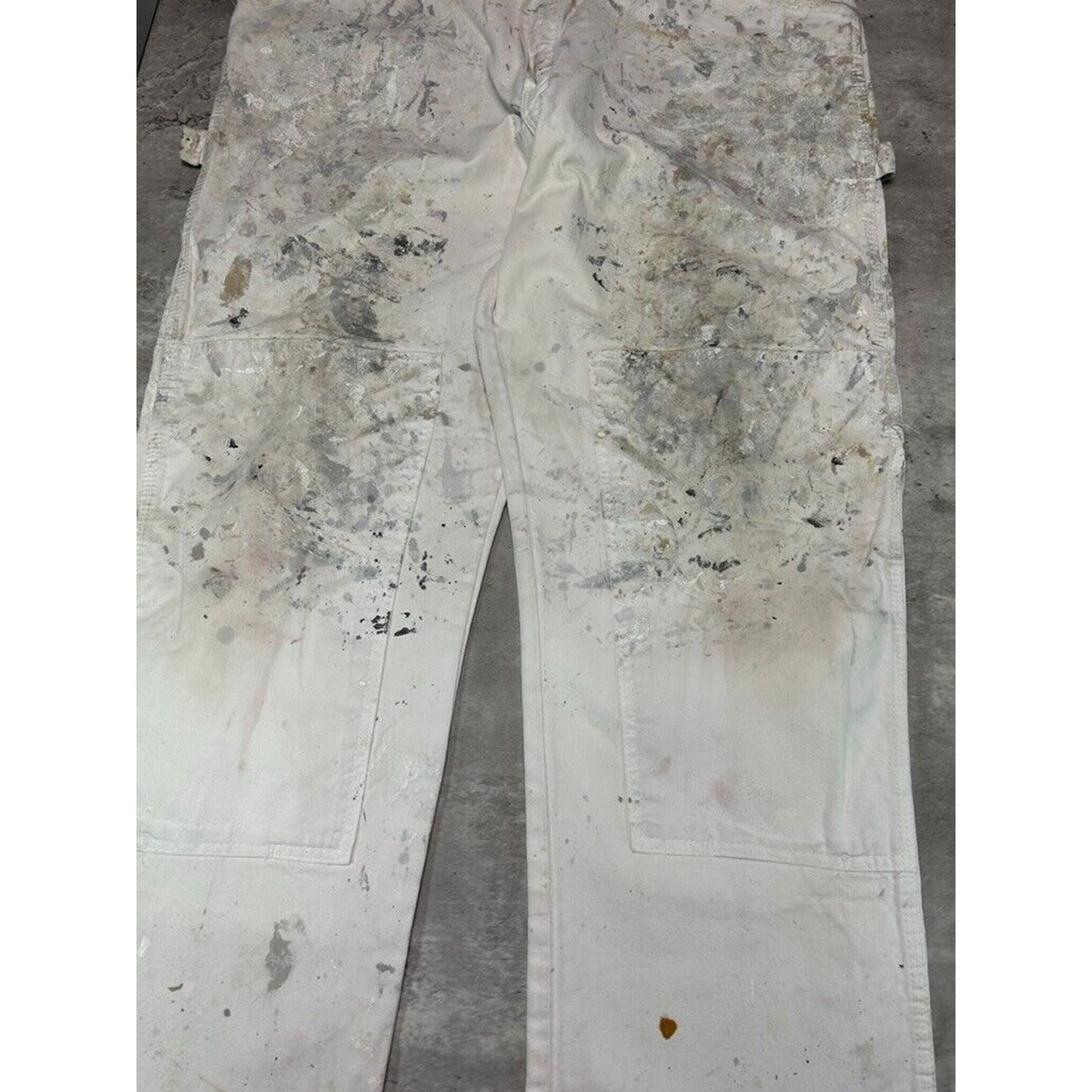 Dickies Canvas Workwear Double Knee Painters Pants Size 39 White