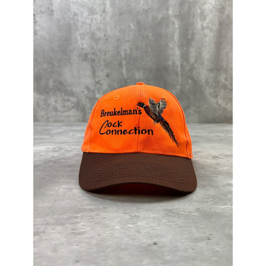 Vintage 90s Breukelmans Cock Connection Embroidered Spellout Snapback Hat OSFA
