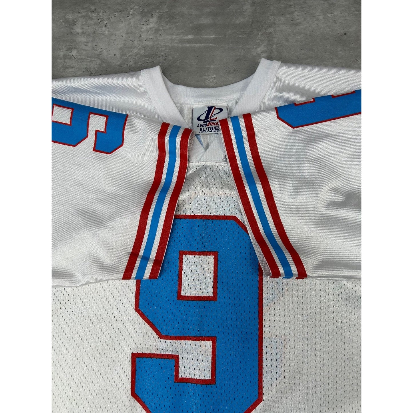 Vintage 90s Steve McNair #9 Houston Oilers NFL Logo Athletic Jersey Size XL