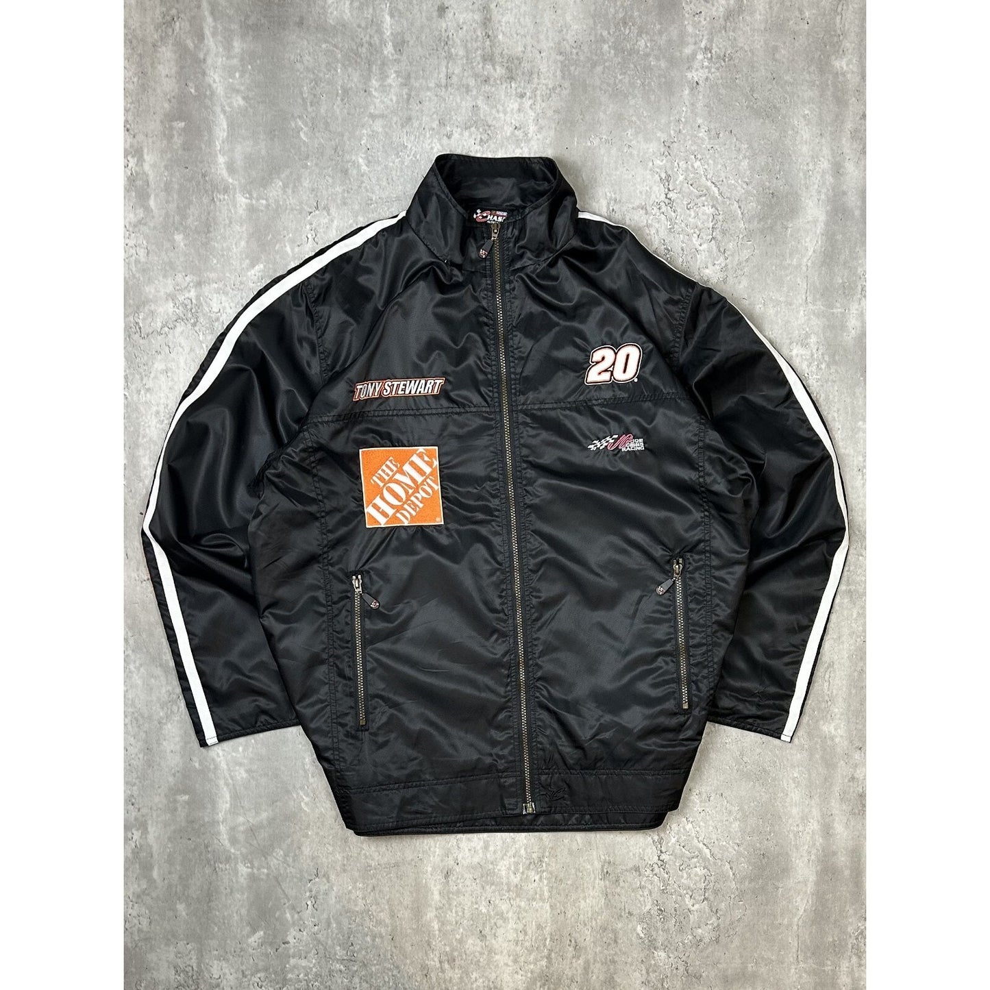 Vintage Tony Stewart #20 Nascar Embroidered Full Zip Windbreaker Jacket Size 2XL