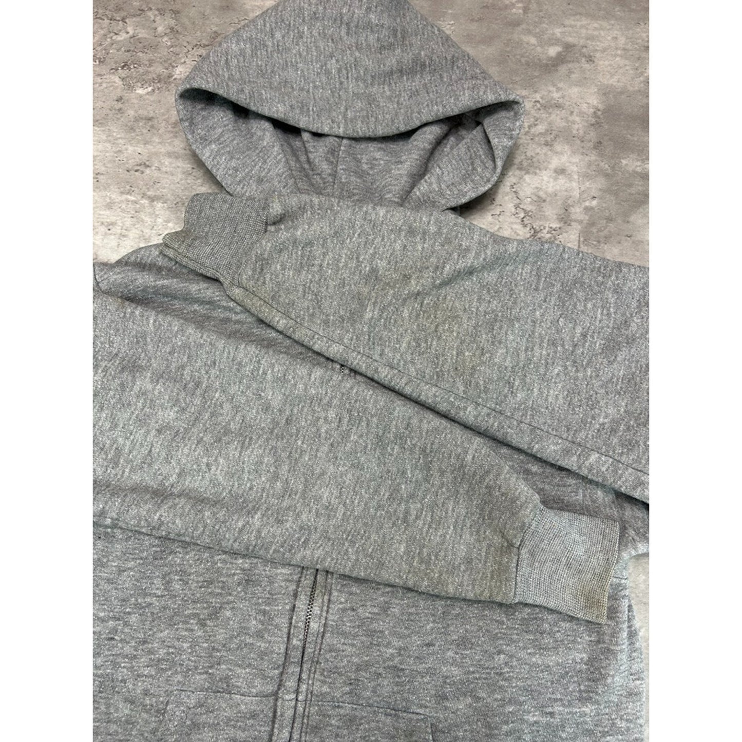 Vintage 1970s/80s Healthknit Thermal Lined Full Zip Hooded Sweatshirt Size Large